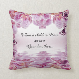 Coussin Carreau de citation de grand-mère de papillons
