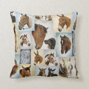 Coussin Carreau de collage de cheval
