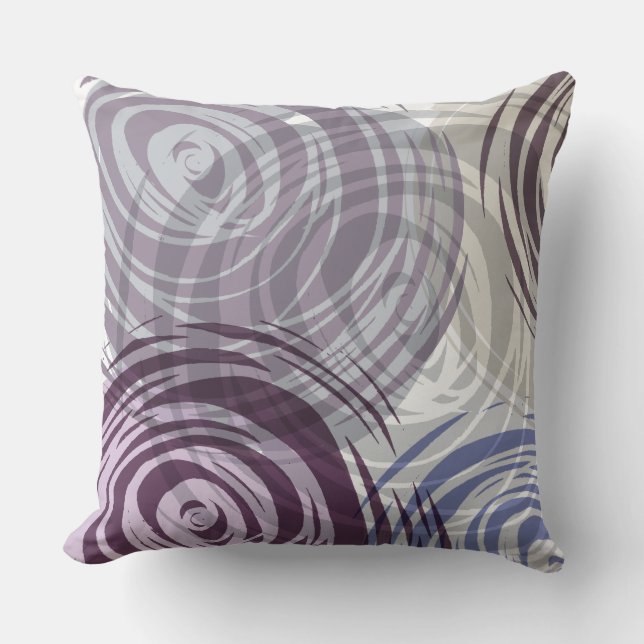 Coussin Carreau de CONCEPTION de SPIRALE de PRUNE rétro (Recto)