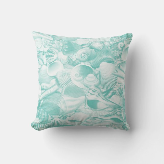 Coussin Carreau de coquillages d'Aqua (Recto)