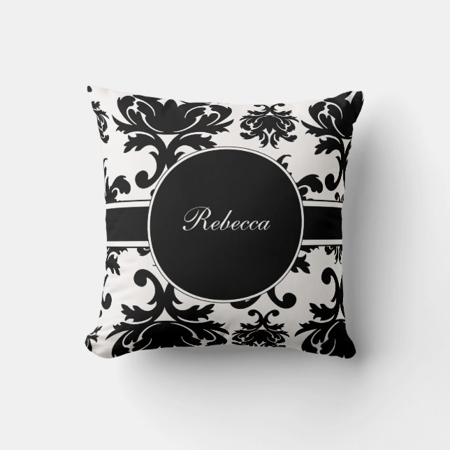 Coussin Carreau de damassé de monogramme (Recto)