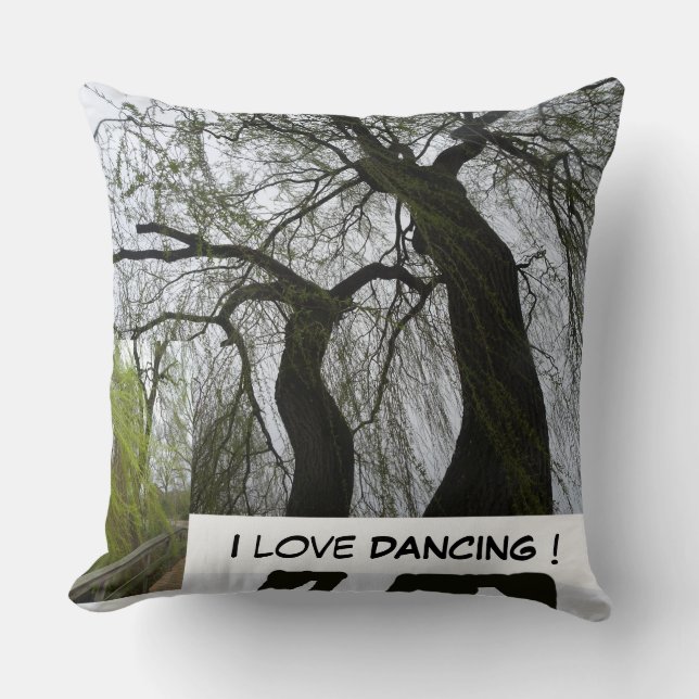 Coussin Carreau "de danse" de deux saules (Recto)