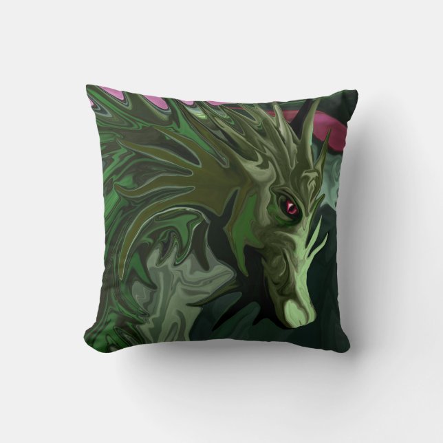 Coussin Carreau de dragon de Tourmaline de pastèque (Recto)