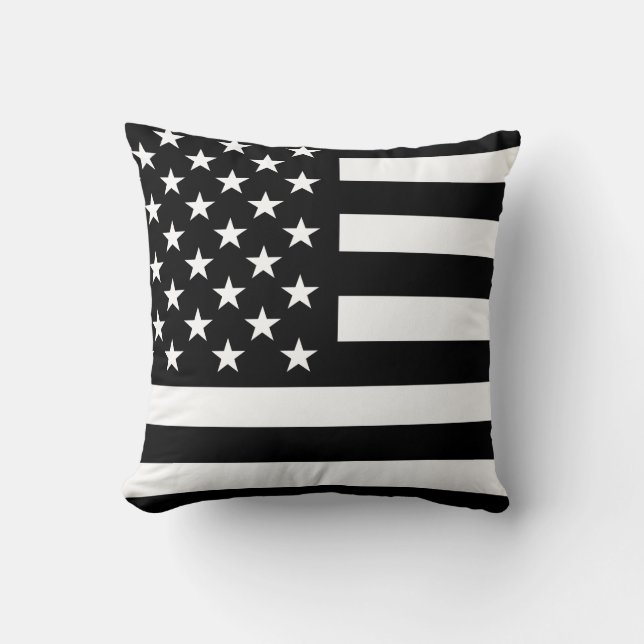 Coussin Carreau de drapeau américain de panne (Recto)