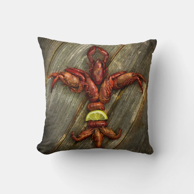Coussin Carreau de Fleur-De-lis d'écrevisses (Recto)