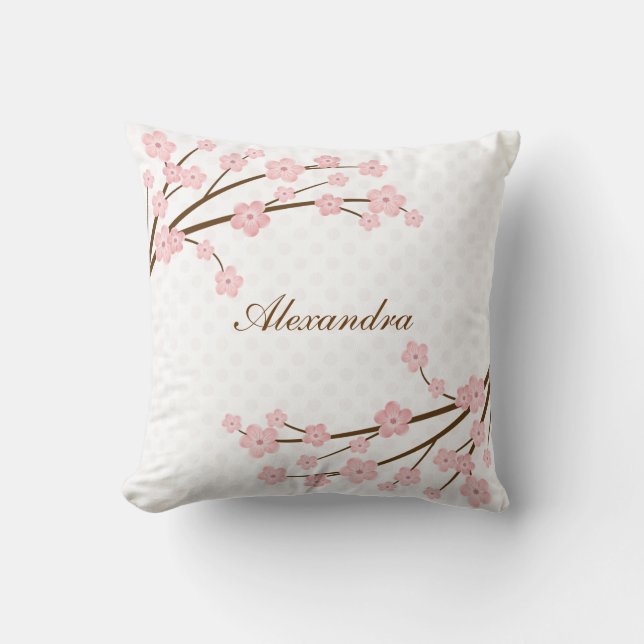 Coussin Carreau de fleurs de cerisier (Recto)