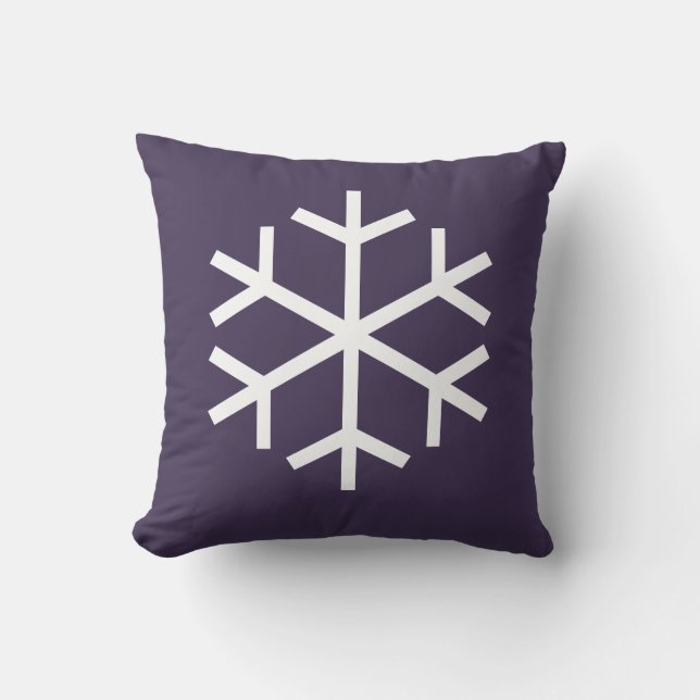 Coussin Carreau de flocon de neige (Recto)