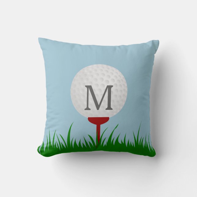 Coussin Carreau de golf de monogramme (Recto)
