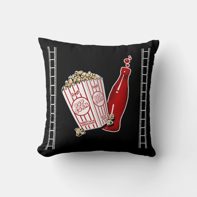 Coussin Carreau de home cinéma avec le maïs éclaté (Recto)
