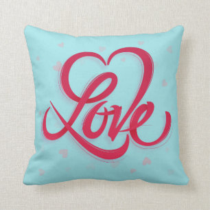 Coussin Carreau de la typographie de Saint-Valentin