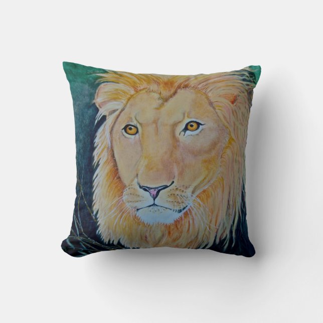 Coussin Carreau de lion de fierté de chat (Recto)