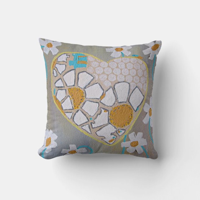 Coussin Carreau de marguerites (Recto)