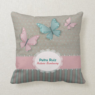 Coussin Carreau de monogramme de papillon