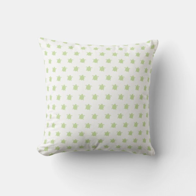 Coussin Carreau de motif de tortue verte (Recto)