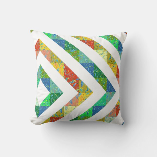 Coussin Carreau de motif d'édredon (Recto)