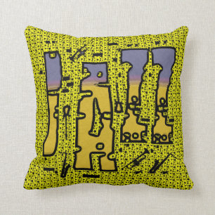 Coussin Carreau de musique de jazz