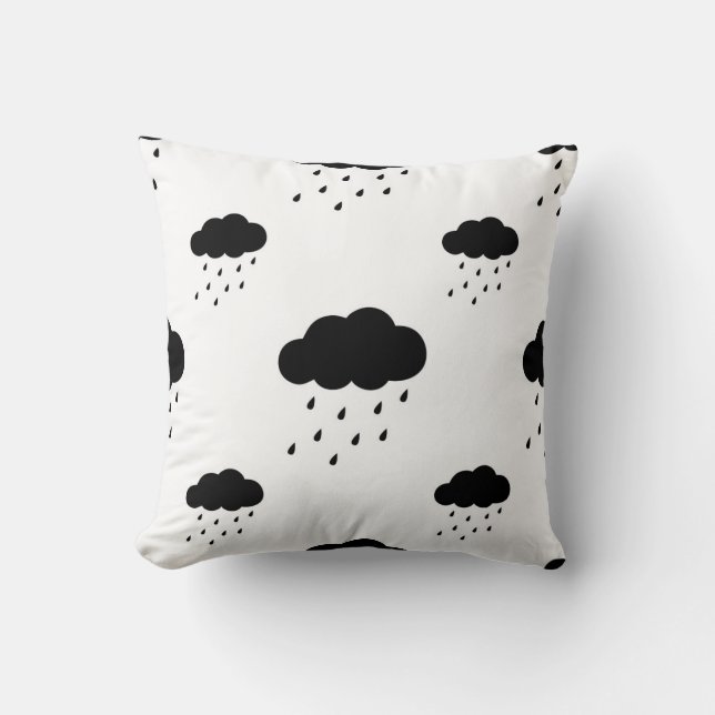 Coussin Carreau de nuage de pluie (Recto)