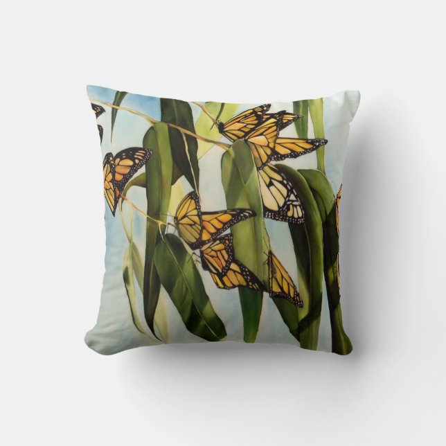 Coussin Carreau de papillon de danse de monarque (Recto)