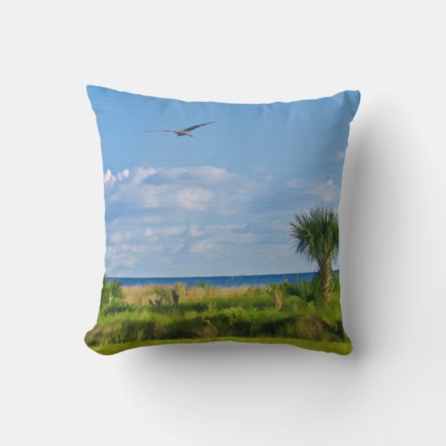 Coussin Carreau de plage d'île de Sanibel (Recto)