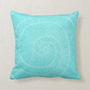 Coussin Carreau de polyester - Aqua de coquillage