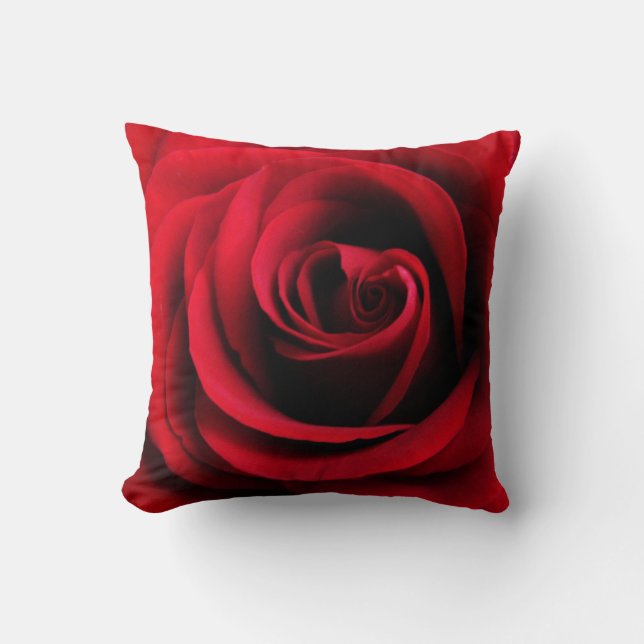 Coussin Carreau de rose rouge (Recto)
