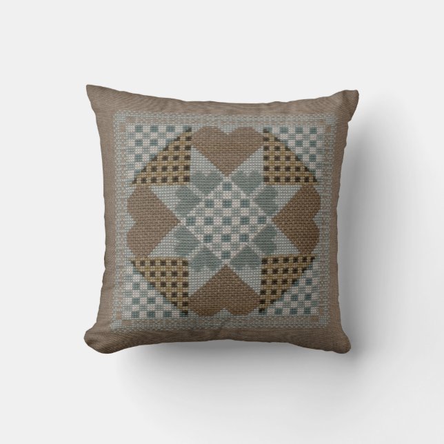 Coussin Carreau de tapisserie à l'aiguille (Recto)