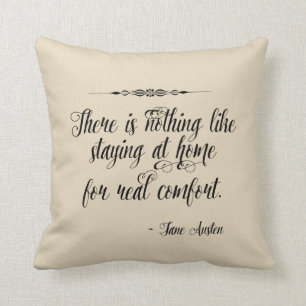 Coussin Carreau décoratif de citation de maison de Jane