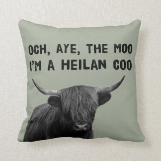 Coussin Carreau des montagnes écossais de vache