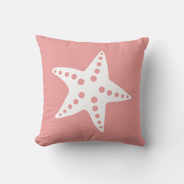 Coussin Carreau d'étoiles de mer, thème d'océan de plage, (Recto)