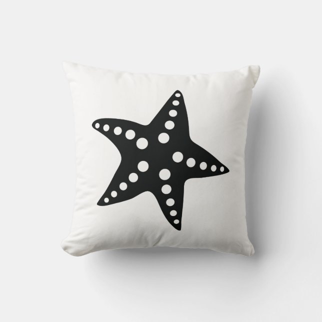 Coussin Carreau d'étoiles de mer, thème d'océan de plage, (Recto)