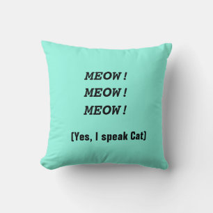 Coussin Carreau d'humour de chat