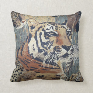 Coussin Carreau d'impression d'animaux de faune de grand