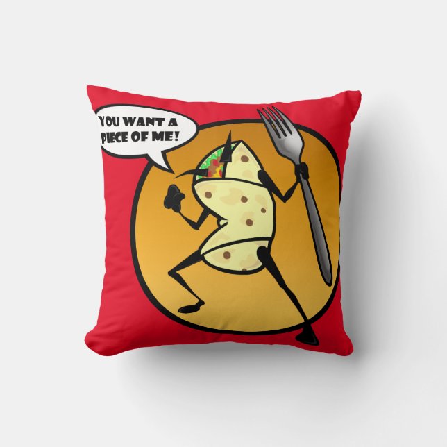 COUSSIN CARREAU DRÔLE DE CARRÉ DE GRAPHIQUE DE BURRITO DE (Recto)