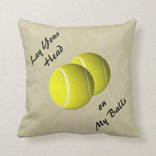 Coussin Carreau drôle de Mojo de balle de tennis
