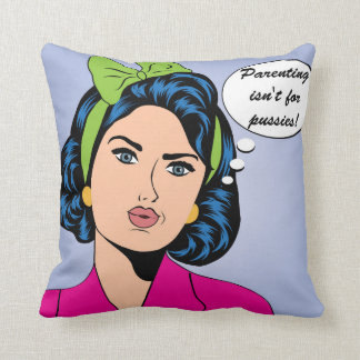 Coussin Carreau drôle de Parenting