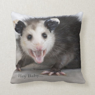 Coussin Carreau drôle d'opossum de protection de