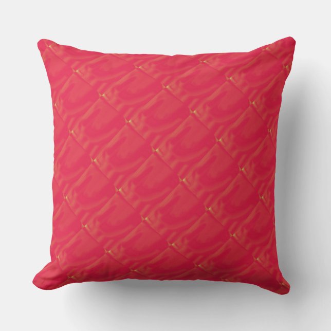 Coussin Carreau élégant de couleur de pastèque (Recto)