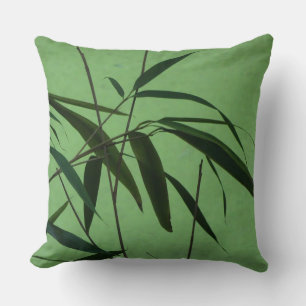 Coussin Carreau en bambou vert
