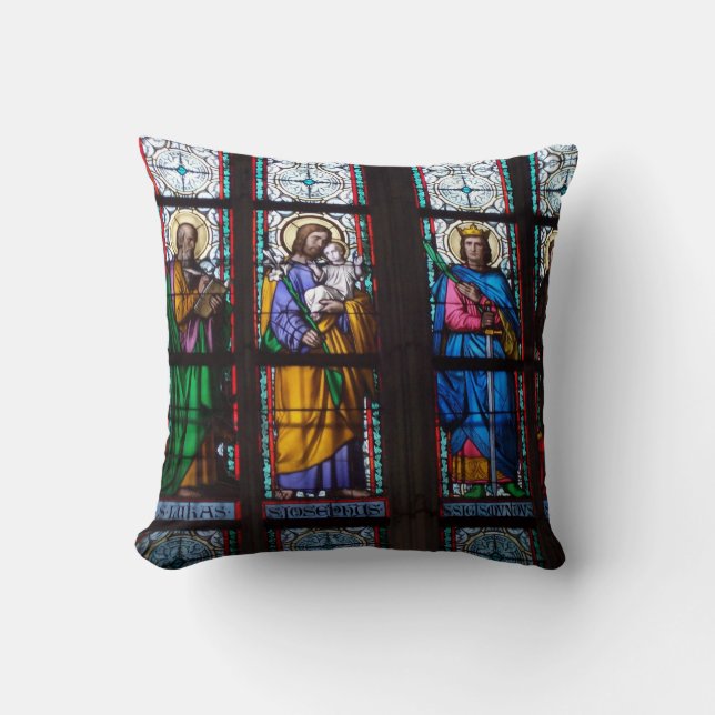 Coussin Carreau en verre de tache (Recto)
