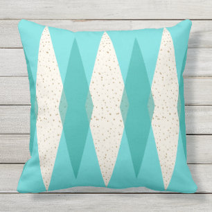 Coussin Carreau extérieur à motifs de losanges moderne de