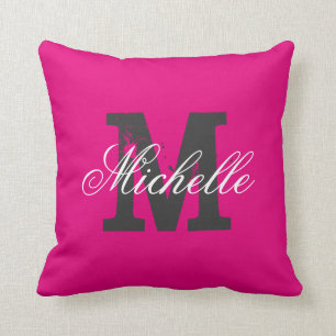 Coussin Carreau fait sur commande de monogramme d'arrière