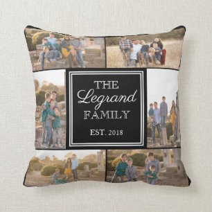 Coussin Carreau fait sur commande de photo de collage