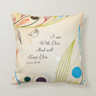 Coussin Carreau floral de citation du résumé w/Christian