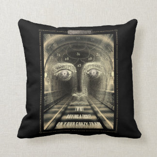 Coussin Carreau fou de train