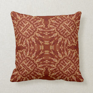 Coussin Carreau géométrique d'or rouge