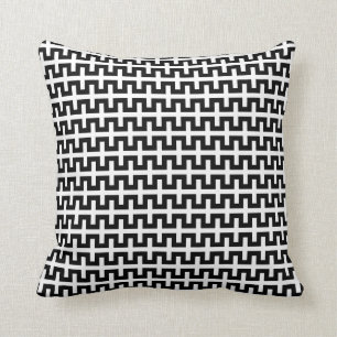 Coussin Carreau géométrique noir et blanc