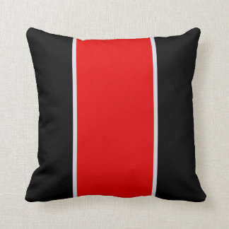 Coussin Carreau gris rouge noir