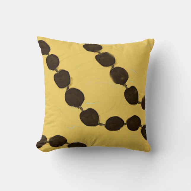 Coussin Carreau hawaïen d'écrou de Kukui (Recto)