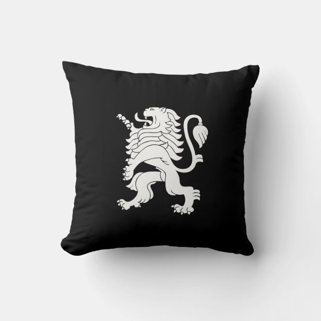 Coussin Carreau héraldique effréné de lion (Recto)