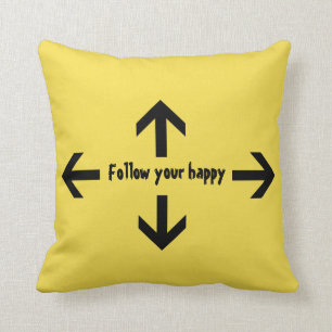 Coussin Carreau heureux de citation